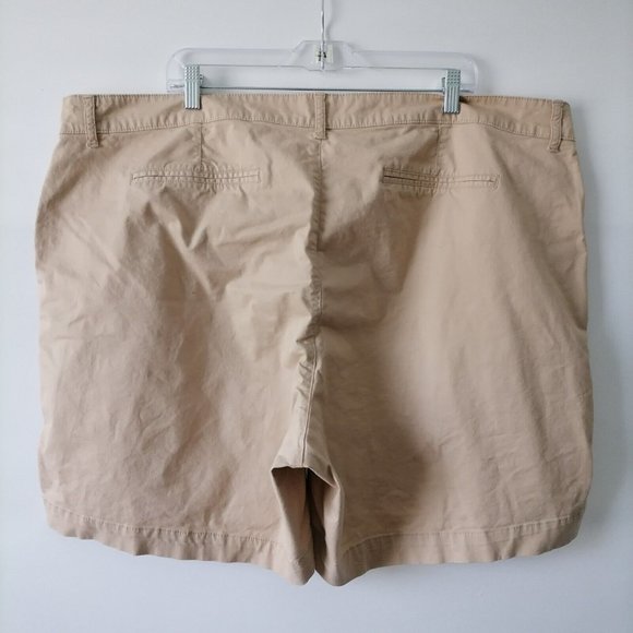 Old Navy Womens Tan Everyday Walking Stretch Flat Front Chino Shorts Size 24 - Picture 4 of 6